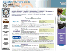 Tablet Screenshot of biosafetybuyersguide.org